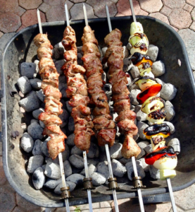 Armenian Shish Kebab - Skewered Lamb Cooked Over Hot Coals