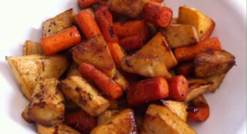 Roasted Root Vegetables with Pomegranate Glaze