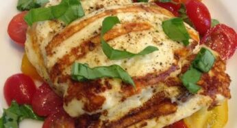 Grilled Halloumi Cheese and Tomato Salad